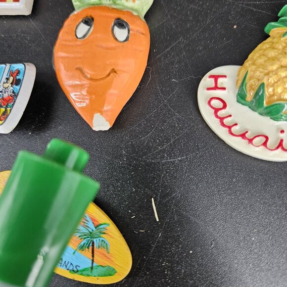 Lot 34 Refrigerator Magnets Hawaii Disney Cayman Islands Food Fruit Vegetable Ki - Picture 10 of 11
